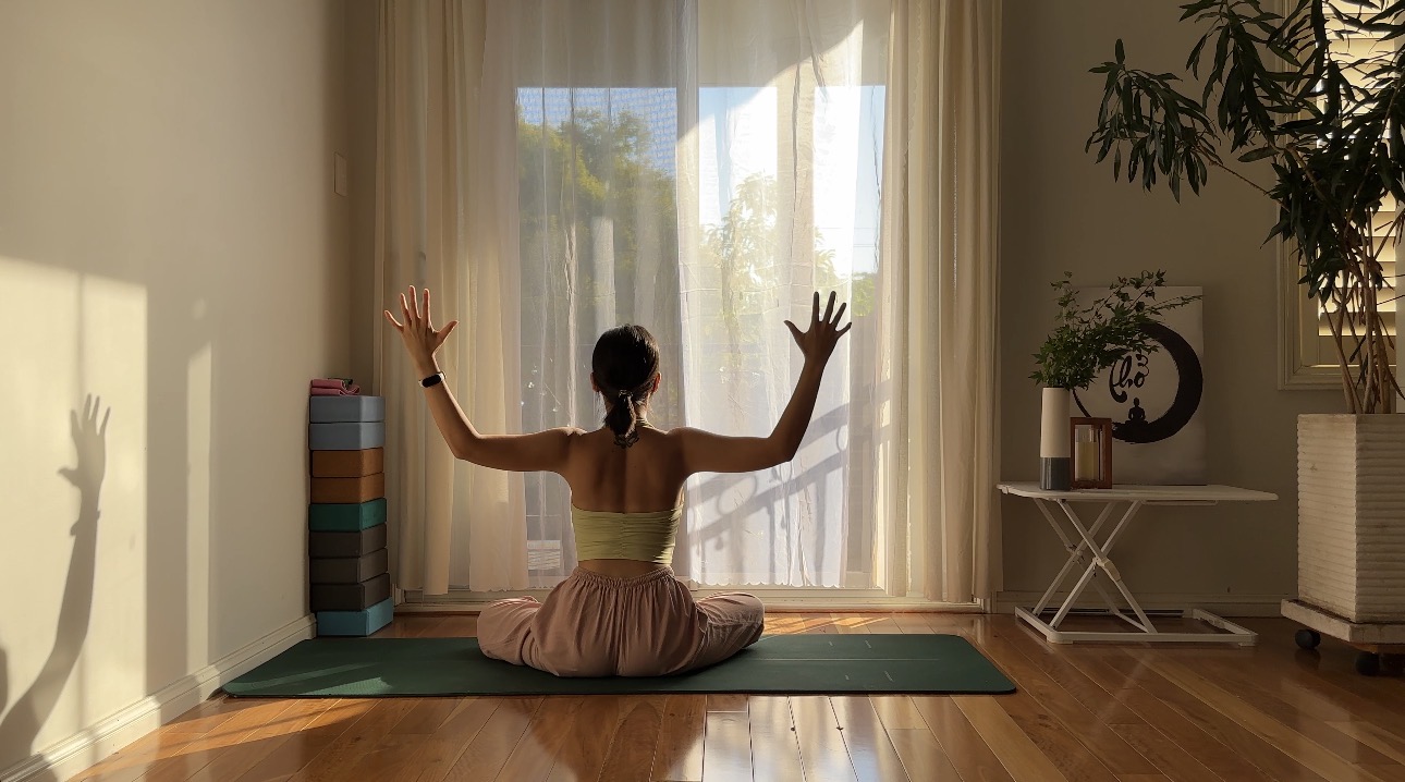 Yoga practice at Sati Yoga studio